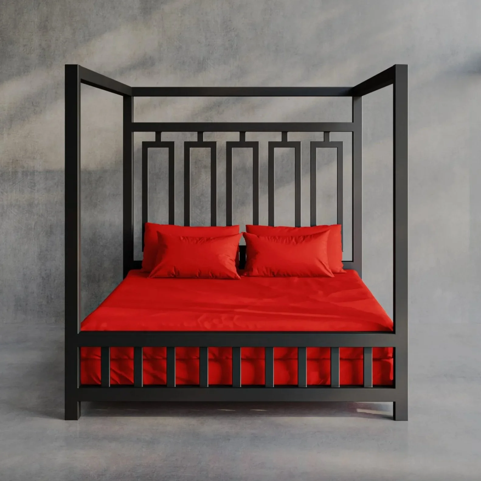Sheets of San Francisco Pillow Case, Standard, Red - Image 4